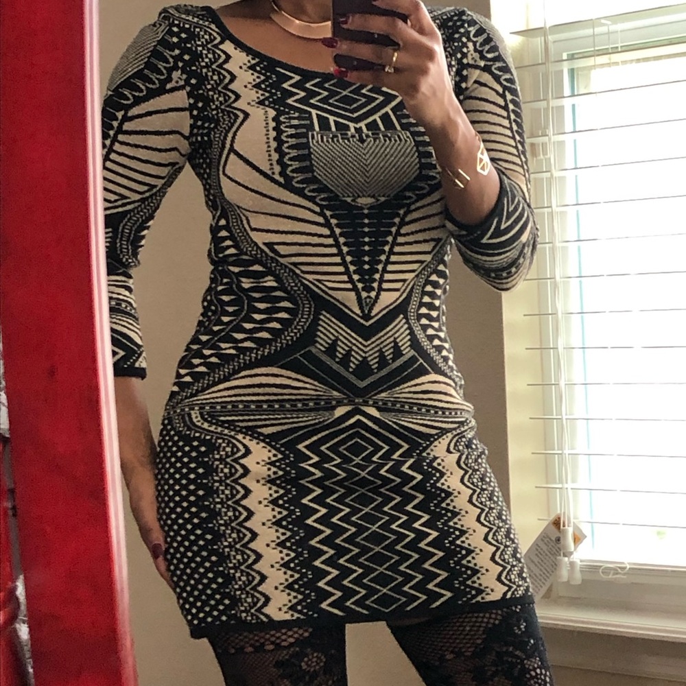 NWT!!! Black and Gold Mini Dress